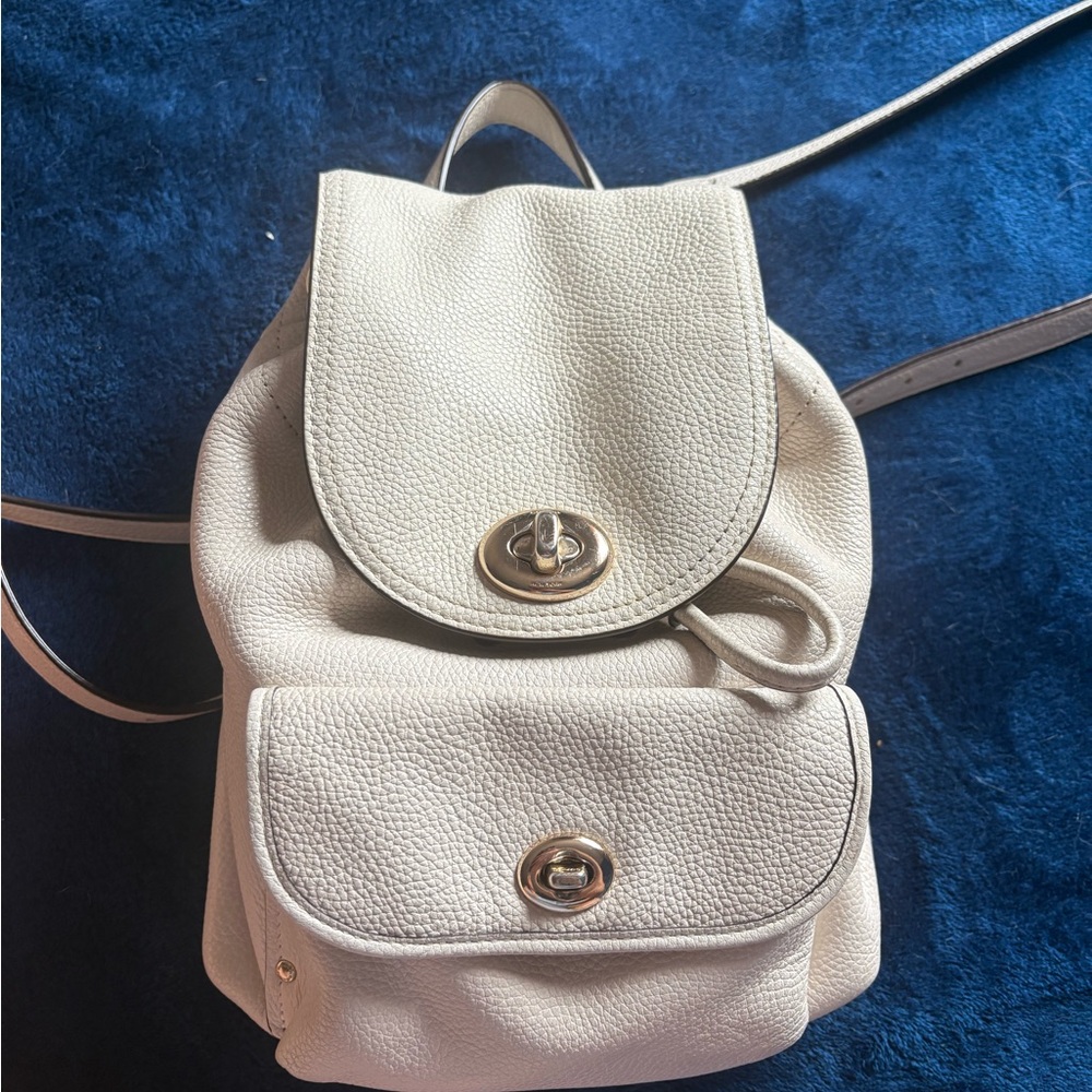 Coach Cream mini Leather Backpack
